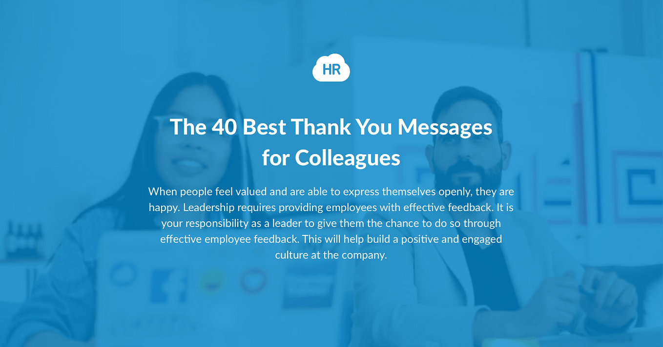 The 40 Best Thank You Messages for Colleagues | HR Cloud