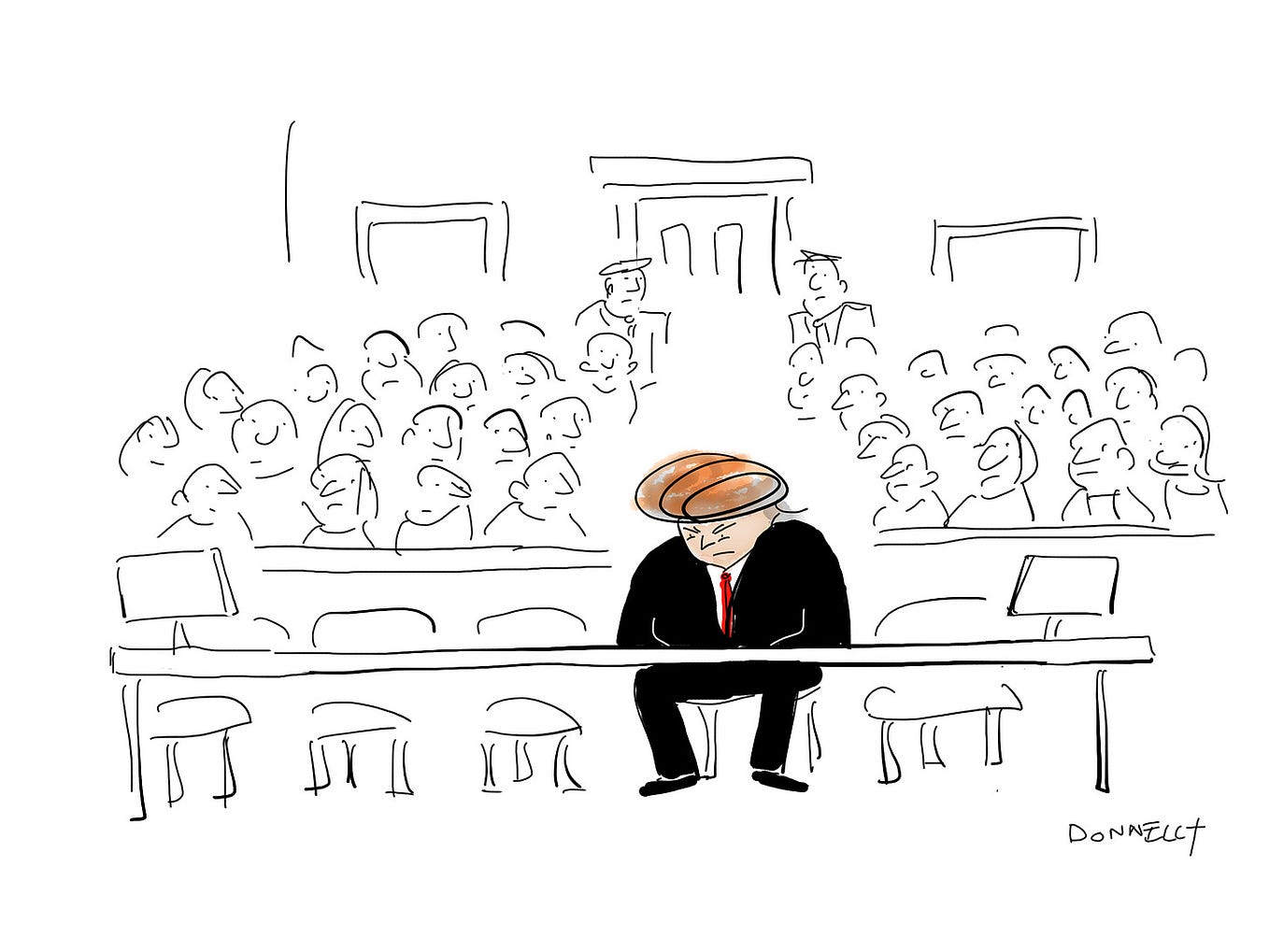 Drawing The Trump Trial, Day Ten. Hope Hicks was the main event by