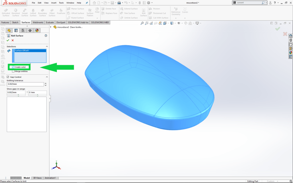 Creating a Solid body with surfaces in SOLIDWORKS | by N C CADCAM SYSTEMS |  Medium