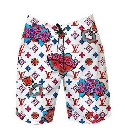 Louis Vuitton Multicolor Logo Shorts Pool Party Luxury Fashion Beach Summer  For Men, by SuperHyp Store