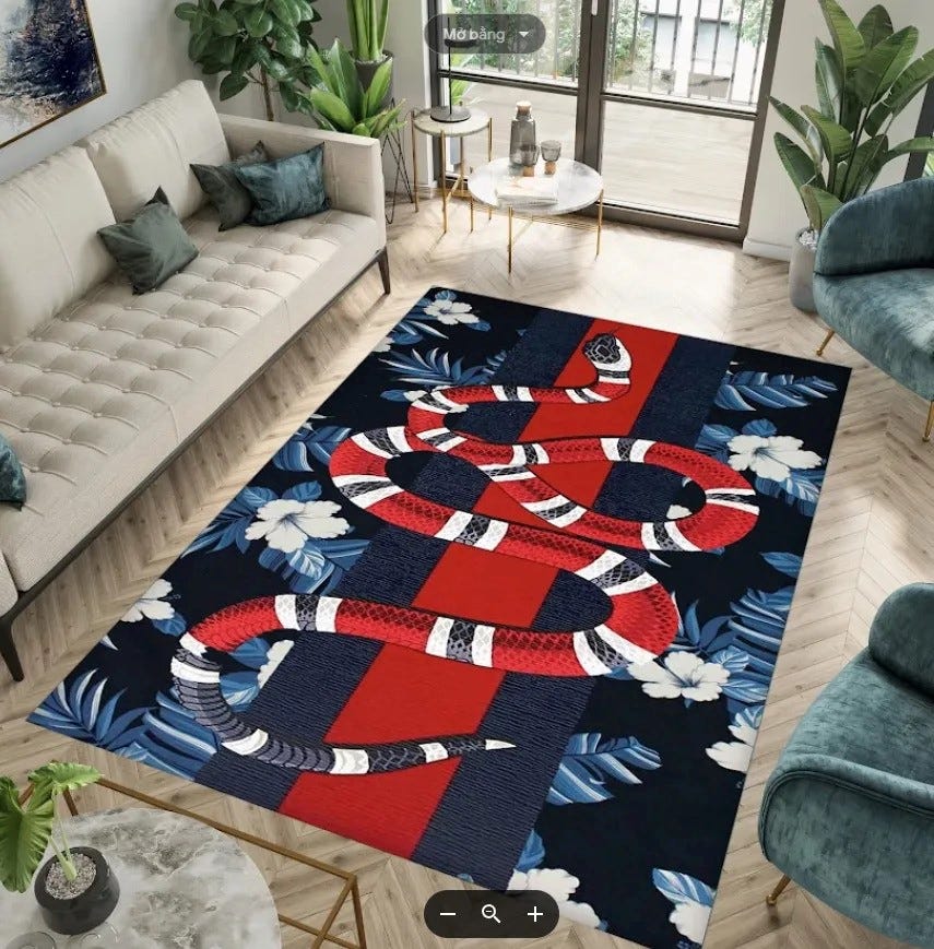 Brown Louis Vuitton Supreme Fashion Rug Home Decor - Storealimie - Medium