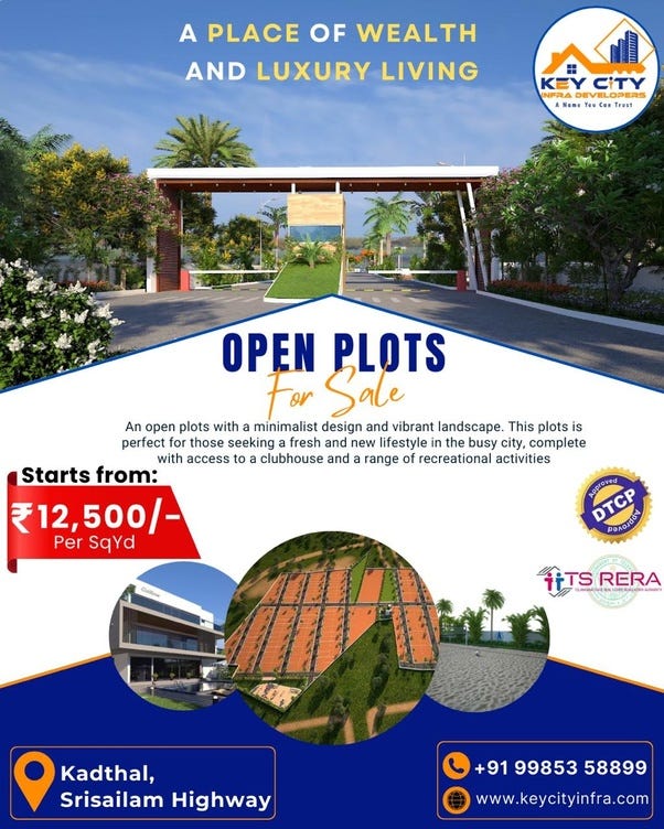 OPEN PLOTS FOR SALE IN MUMBAI HIGHWAY — HYDERABAD | by lasya digi | Oct ...