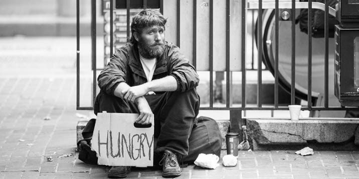 Misconceptions About Poverty. Imagine a man sitting on the curb. He… | by  Diamond Smith | Medium
