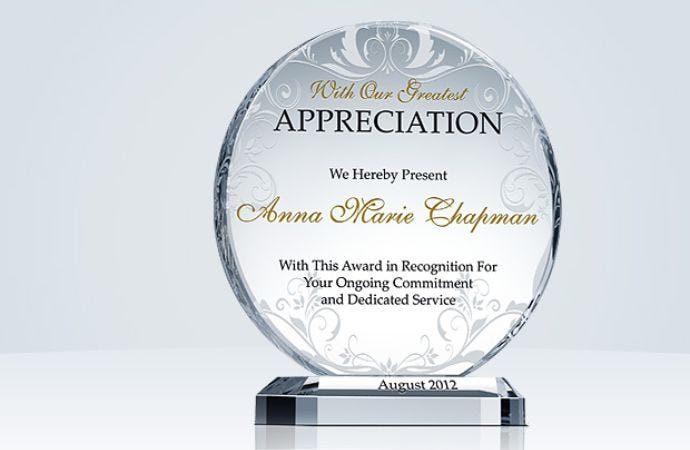 Employee Anniversary Recognition Award Wording Ideas