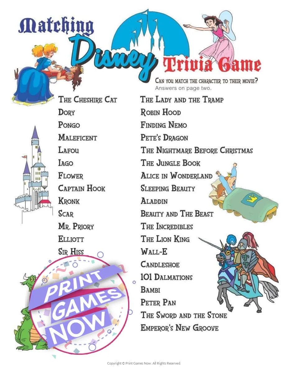 Disney Fun Trivia Questions for Adults Ultimate Challenge by