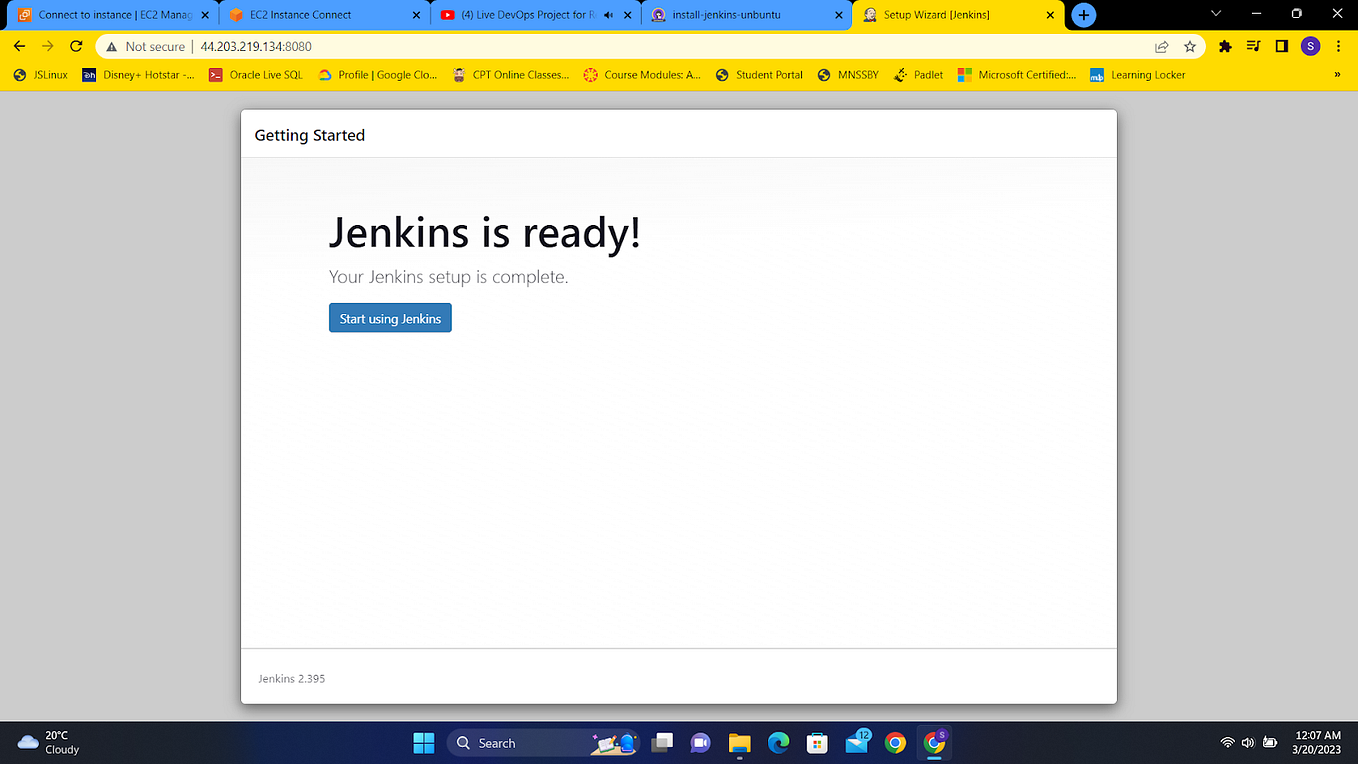 Setting up Learning Environment for Jenkins
