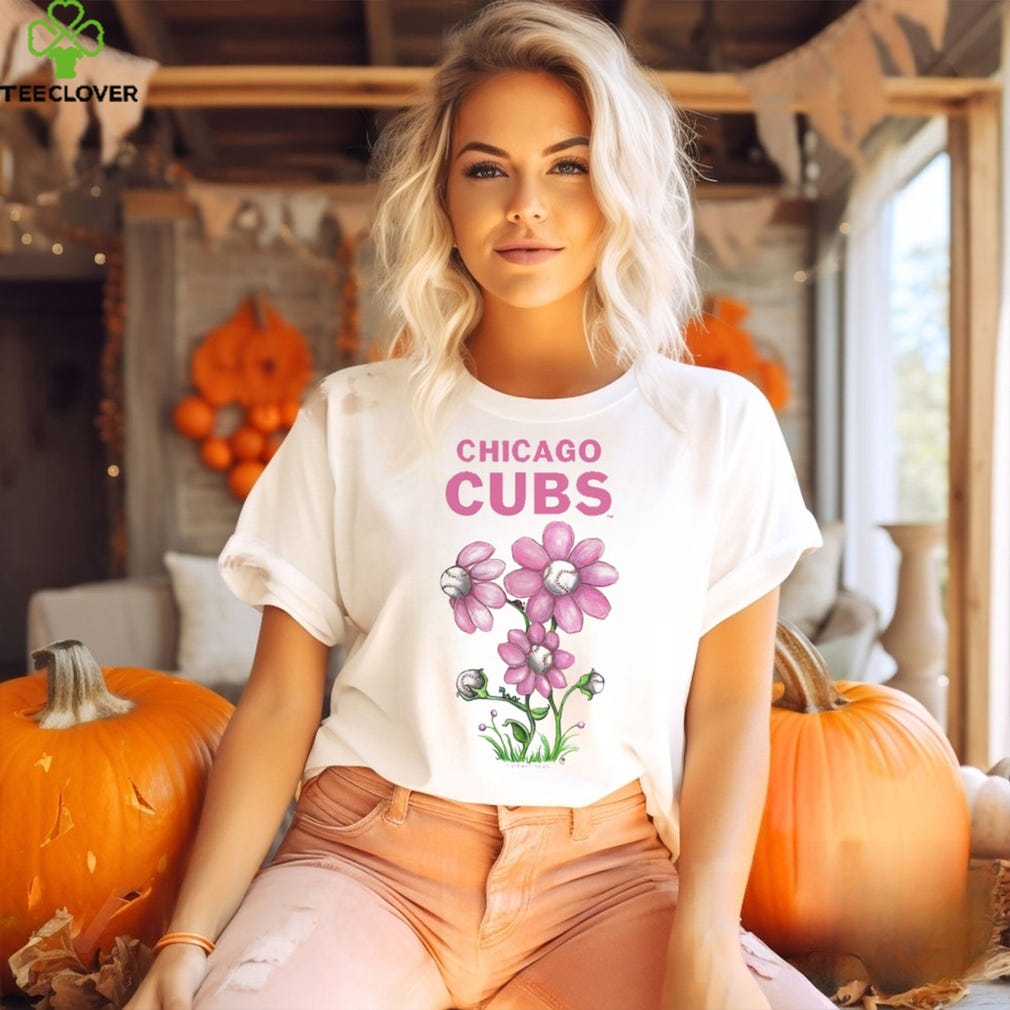 Lids Chicago Cubs Tiny Turnip Toddler Blooming Baseballs T-Shirt - White