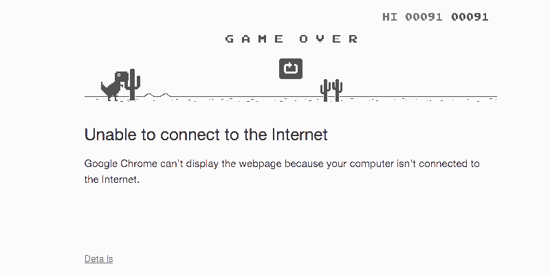 T-Rex Chrome Offline Game GAMEPLAY 