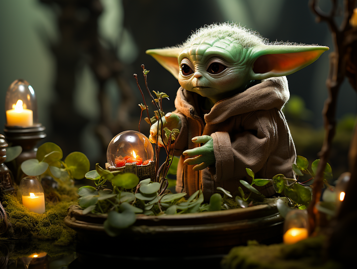 Baby Yoda Aesthetic Pattern Wallpapers - 4K Star Wars Wallpapers