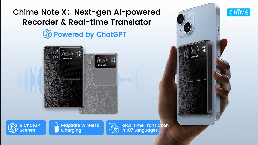 Chime Note X: Smart AI-powered Recorder & Live Translator