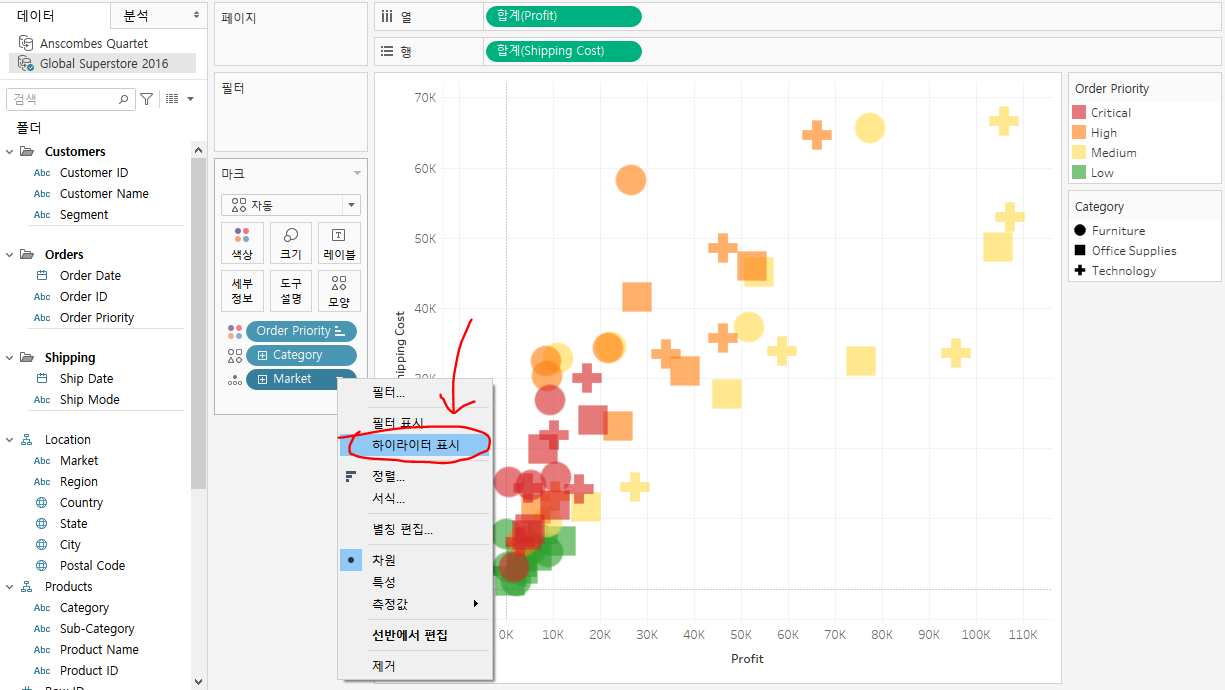 Tableau study Grouping (1). 선택을 통한 그룹핑 by HKJ PMReview Medium