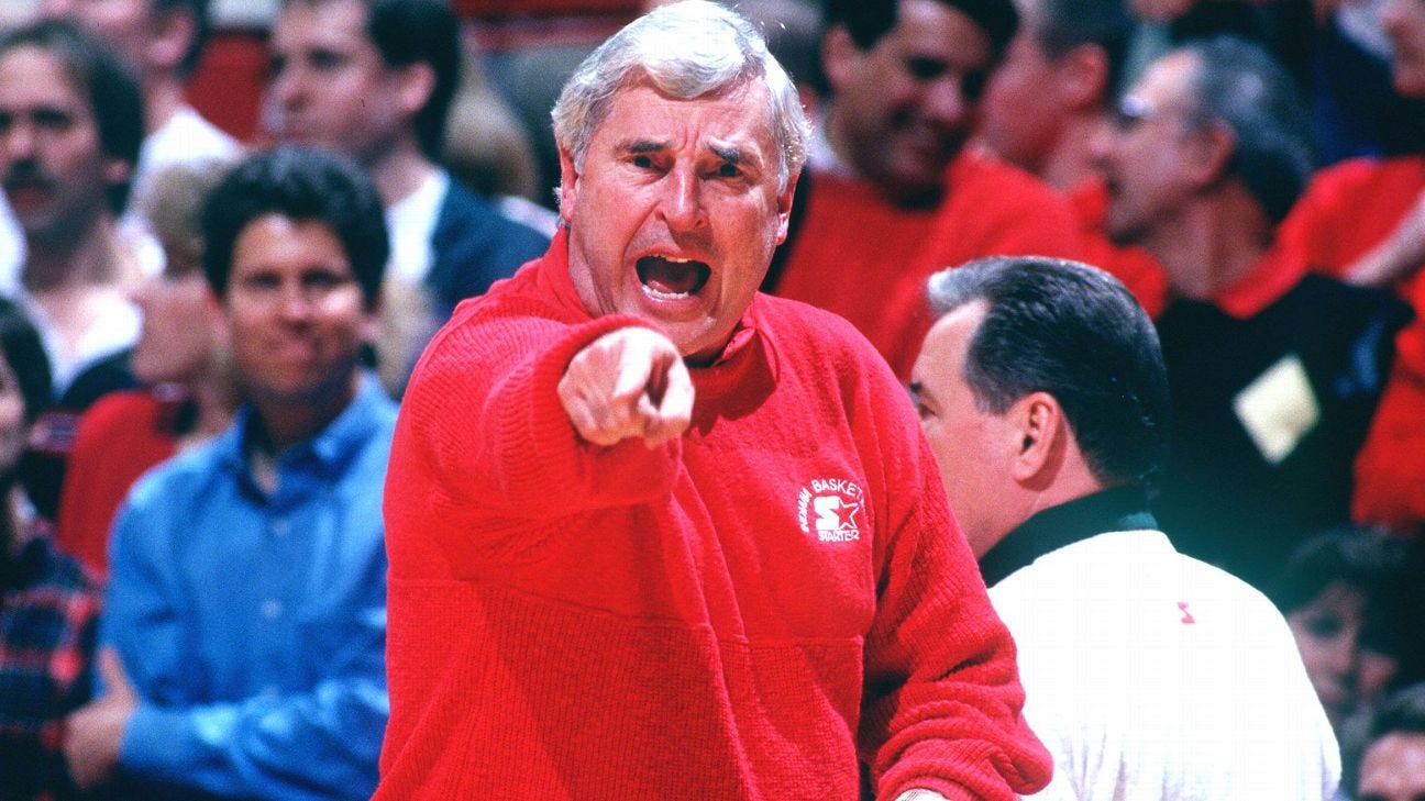 Bobby Knight, Basketball Coach Known for Trophies and Tantrums