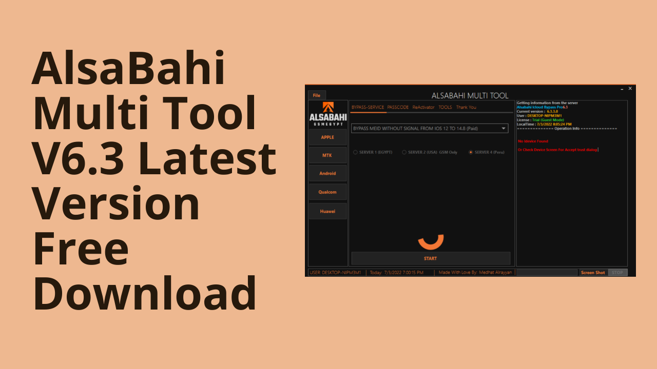 Update AlsaBahi Multi-Tool 6.33 | iCloud Bypass Tool - Gsmatoztool - Medium