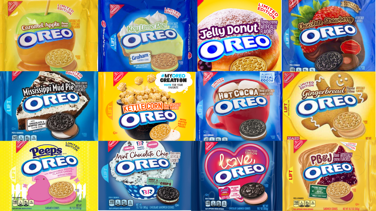 different types of oreos