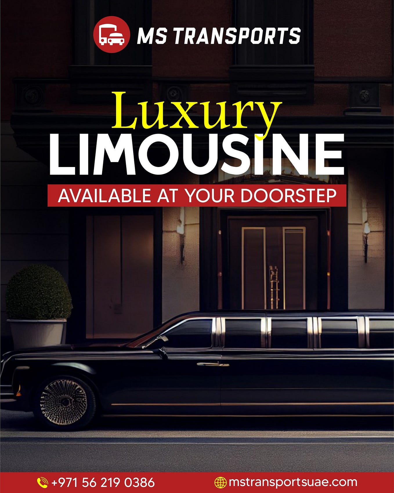 Best Limo Rental in Dubai Transport and Tours MS Transports by Ms