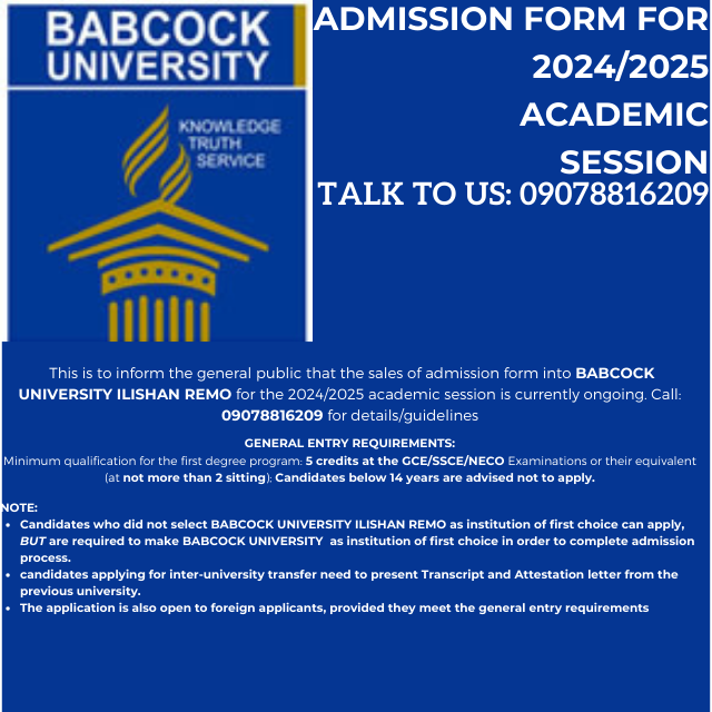 Baze University 20242025 ADMISSION FORM Is Out. Call 07044935866 Or