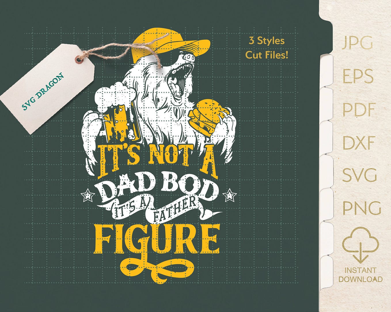 Father Figure Father’s Day SVG Not a Dad Bod SVG Funny Father’s Day SVG ...