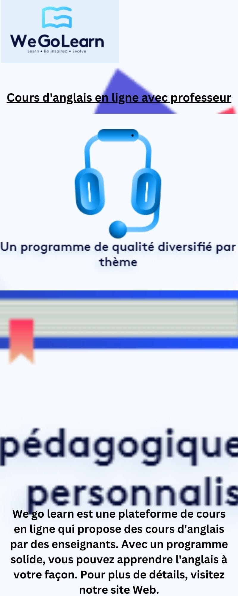 cours en ligne anglais Wegolearn Medium