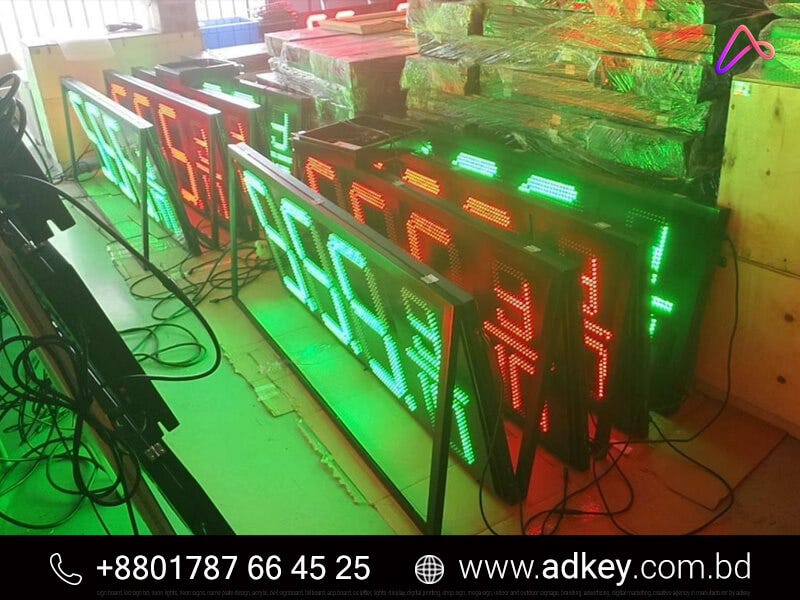 LED Display Board Office Sign Acrylic Sign Advertising in BD by LED