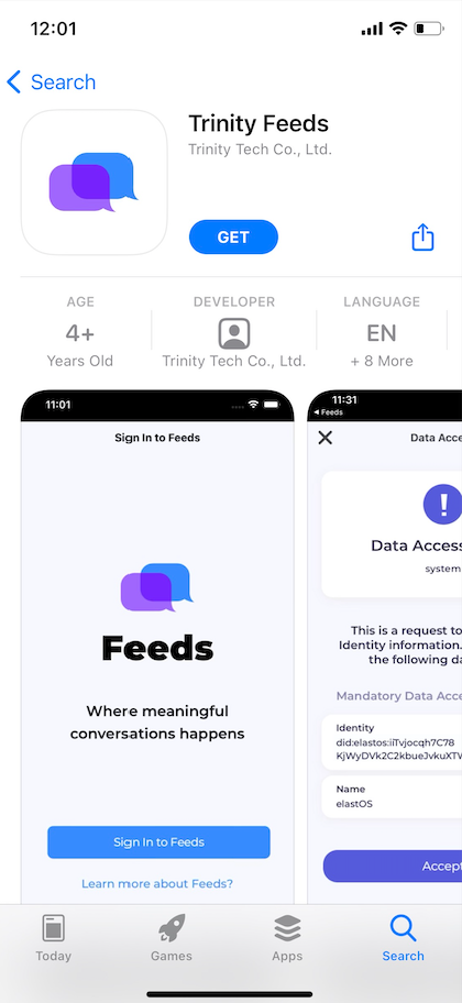 The Announcement of Feeds Capsule living on Apple App Store