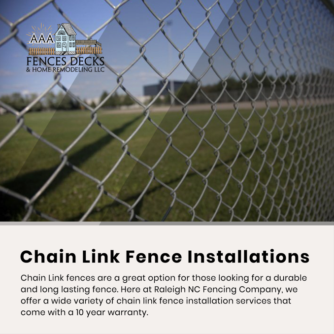 Chain Link Fence Installation in Raleigh AAA Fences Decks Medium