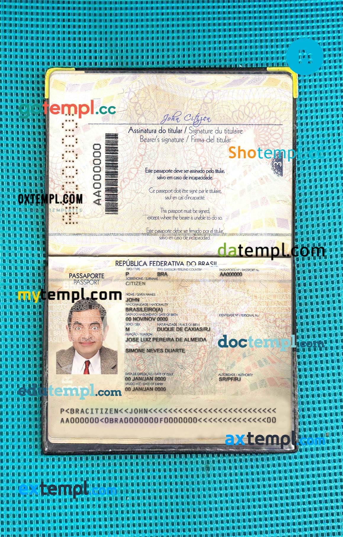 sample Azerbaijan passport editable PSDs, scan and photo-realistic ...