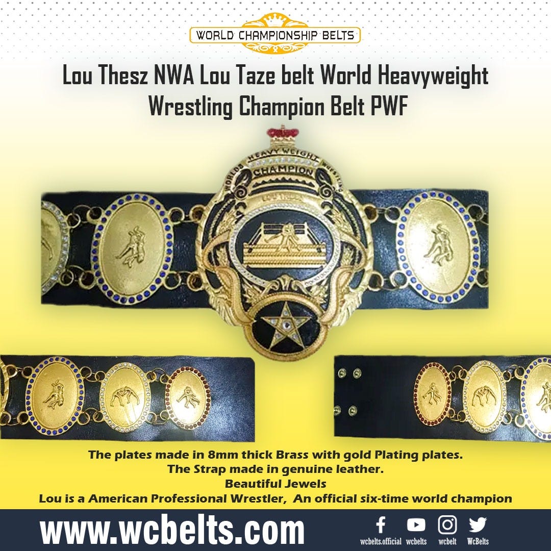 NWA Western States Wrestling Heavyweight Championship Belt (4mm Zinc