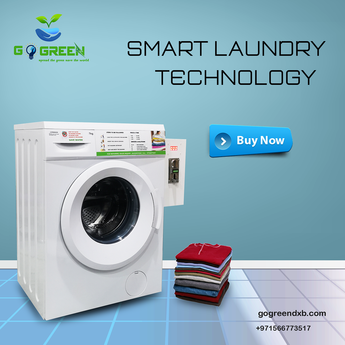 Gogreen Electronics at Coin Operated Washing Machine Coin operated