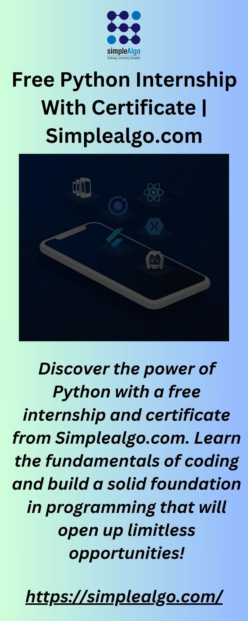 Free Python Internship With Certificate | Simplealgo.com - simple Algo ...