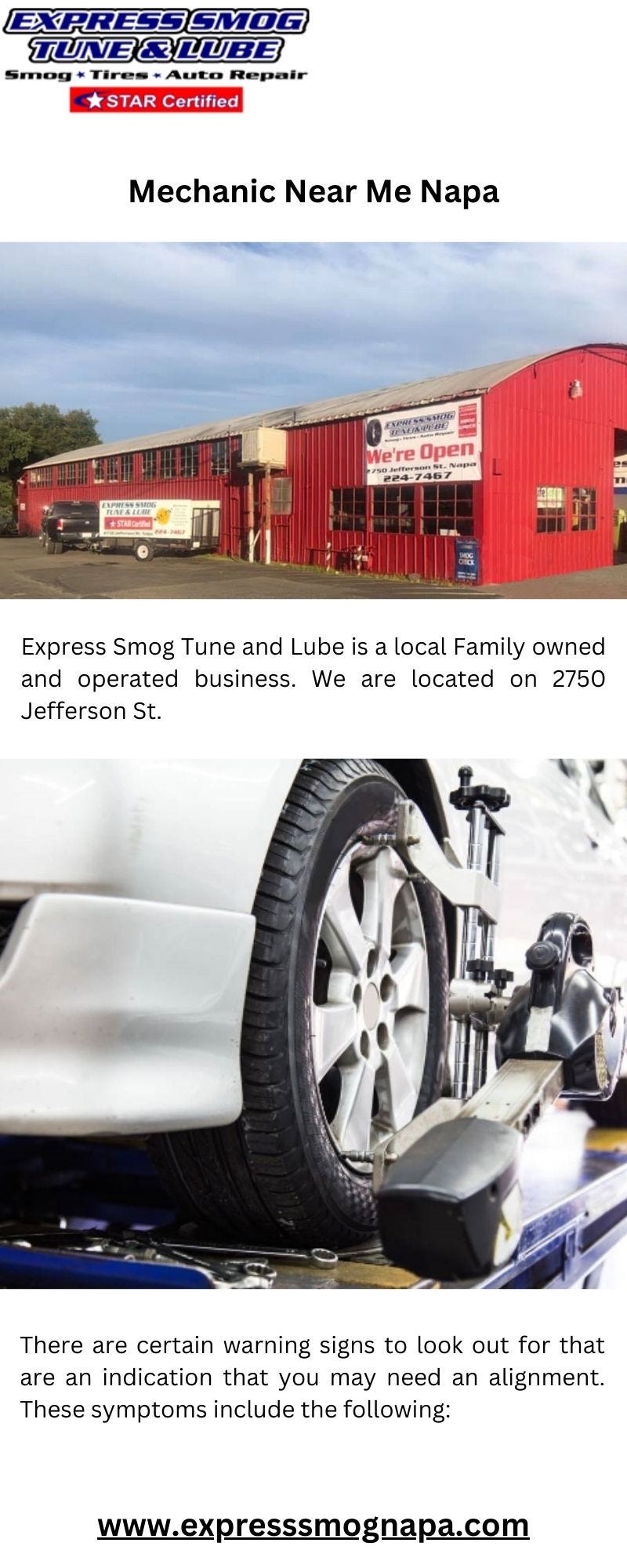 Your GoTo Destination for Auto Repair Near Napa Express Smog & Lube