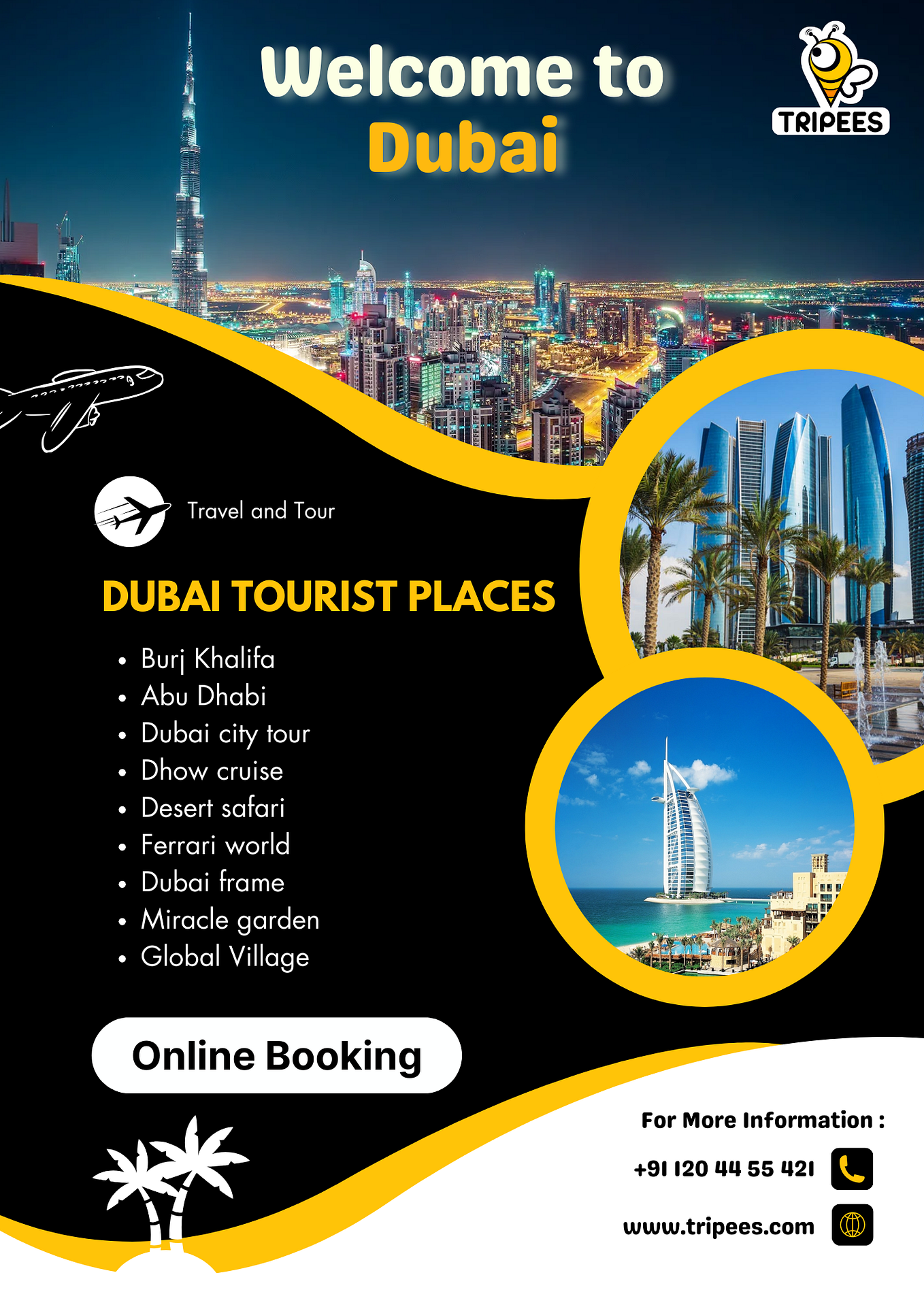 Top 10 places to visit in Dubai.. Tripees Provides You with our Dubai
