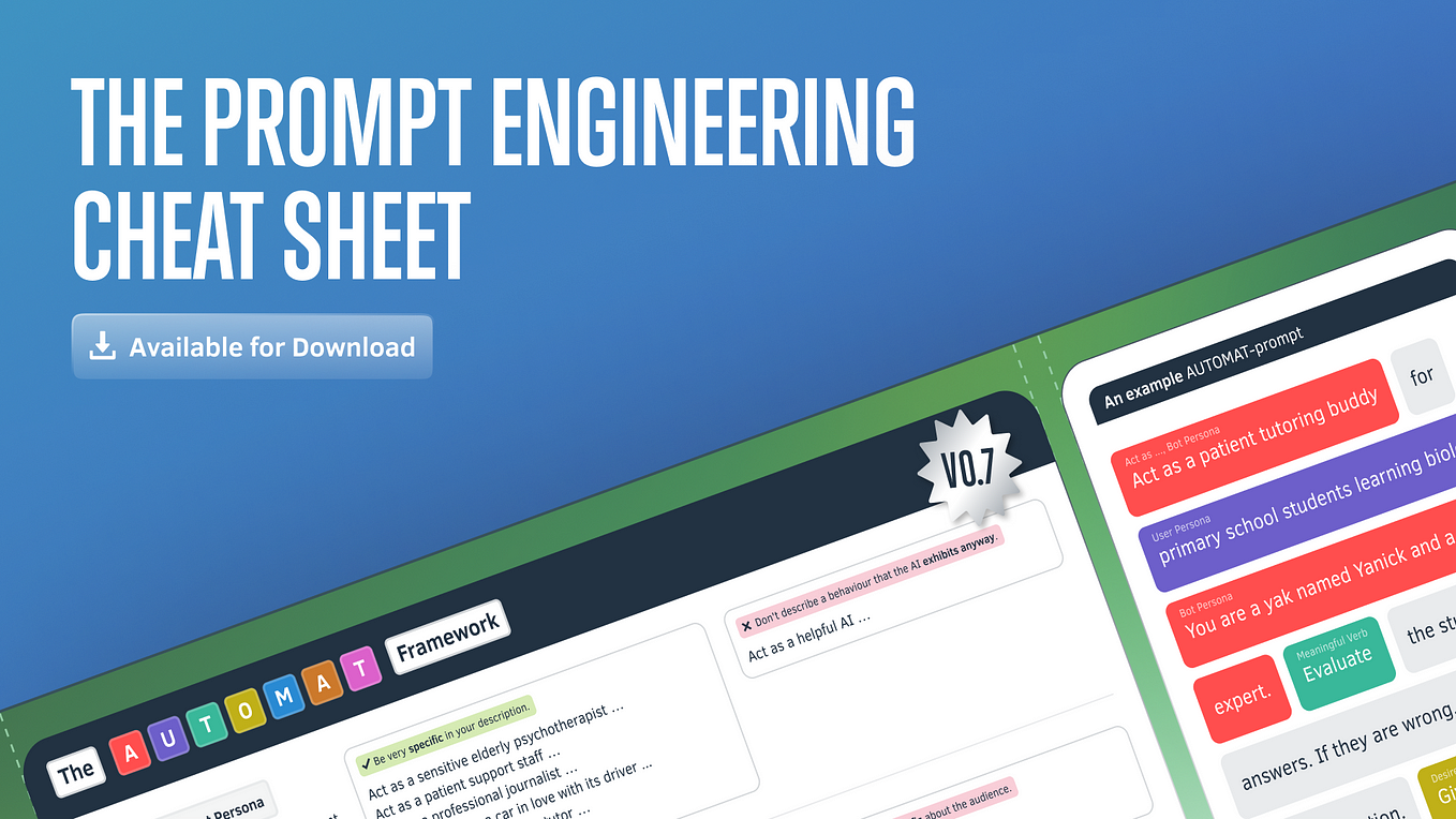 The Perfect Prompt: A Prompt Engineering Cheat Sheet