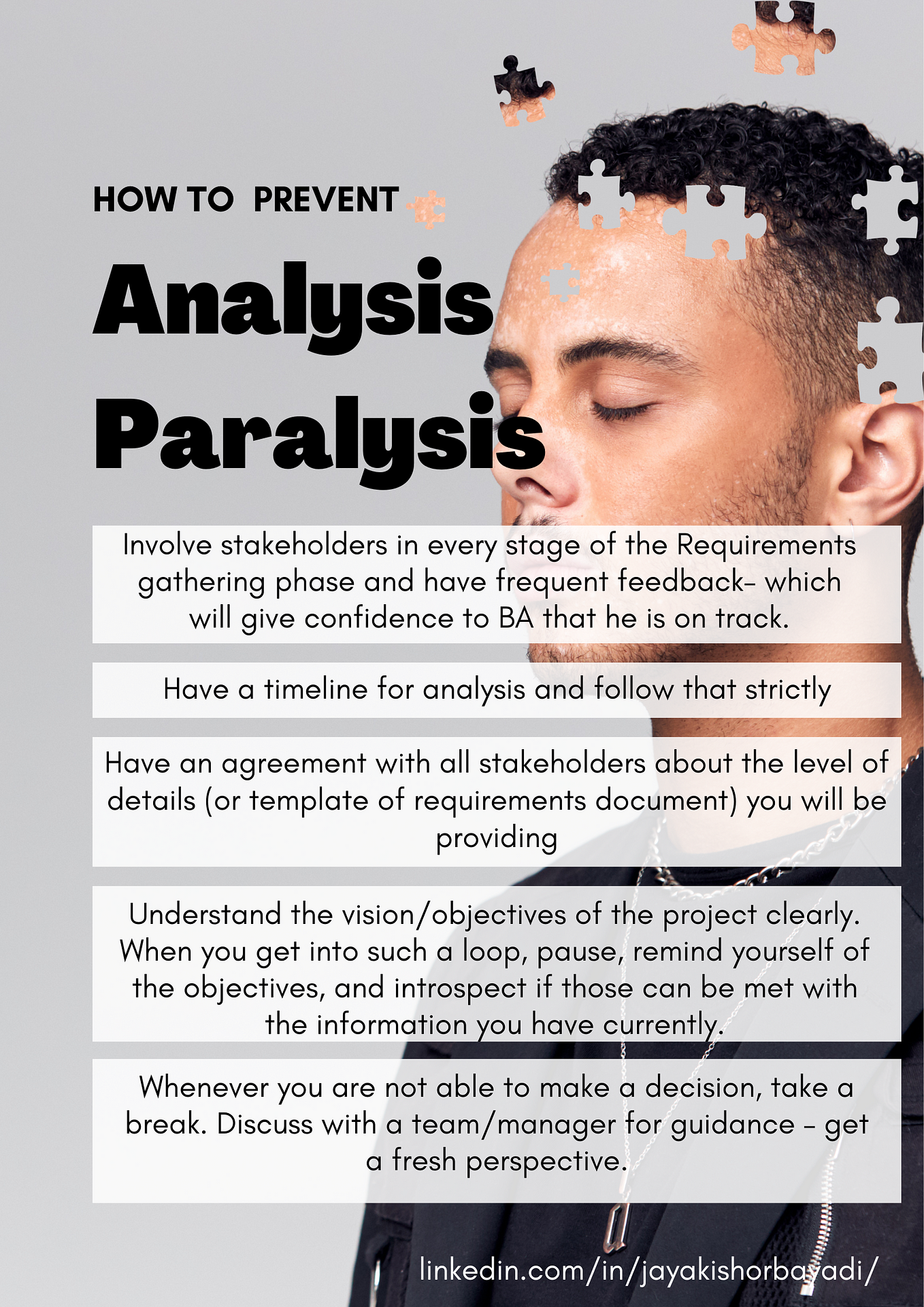 Are you immunized against analysis paralysis? > Business Analyst Community  & Resources
