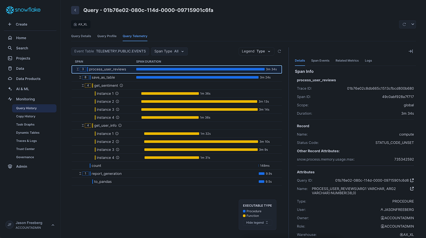 Python Profiler now Generally Available | by Jason Freeberg | Snowflake ...