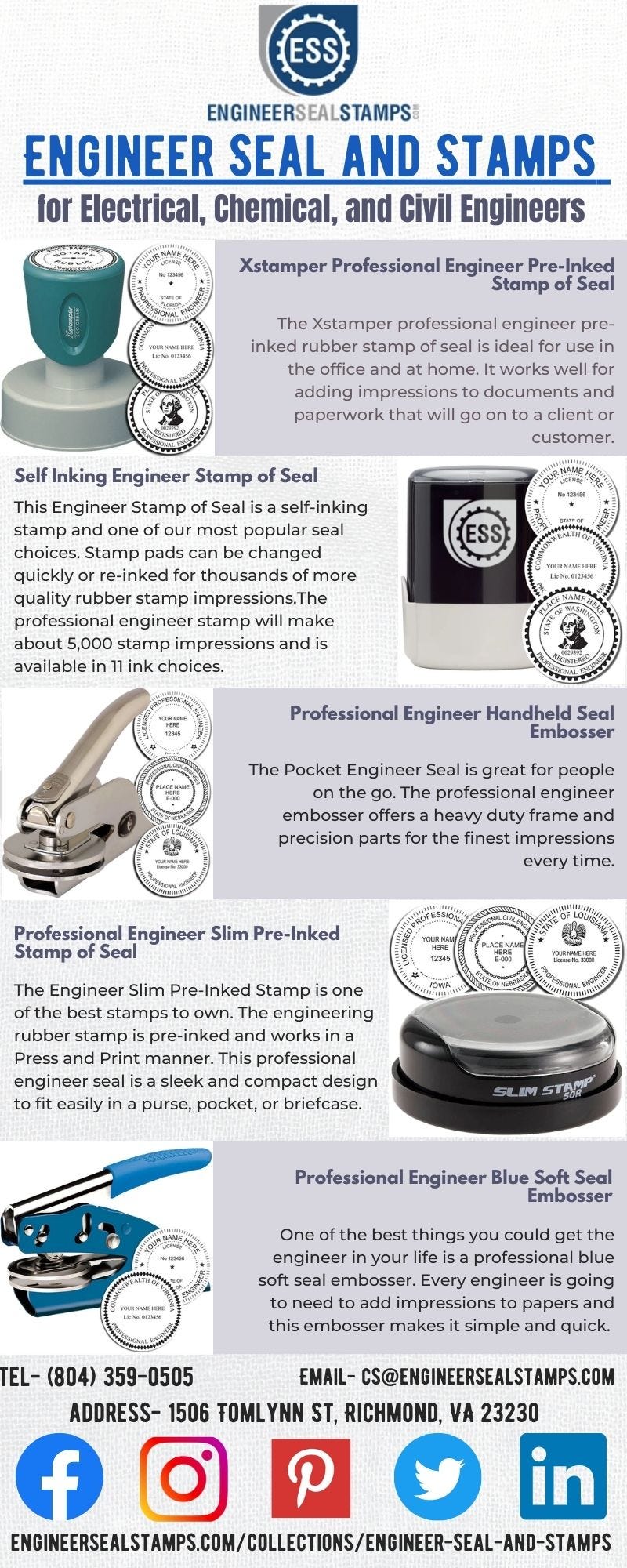 Professional Seal and Stamps — Professional Stamps Engineer Seal