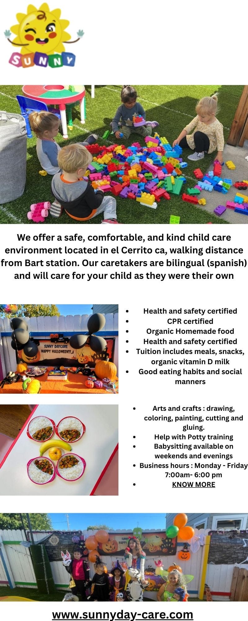 Local Daycare Centers El CerritoDaycare near Bart Station El Cerrito