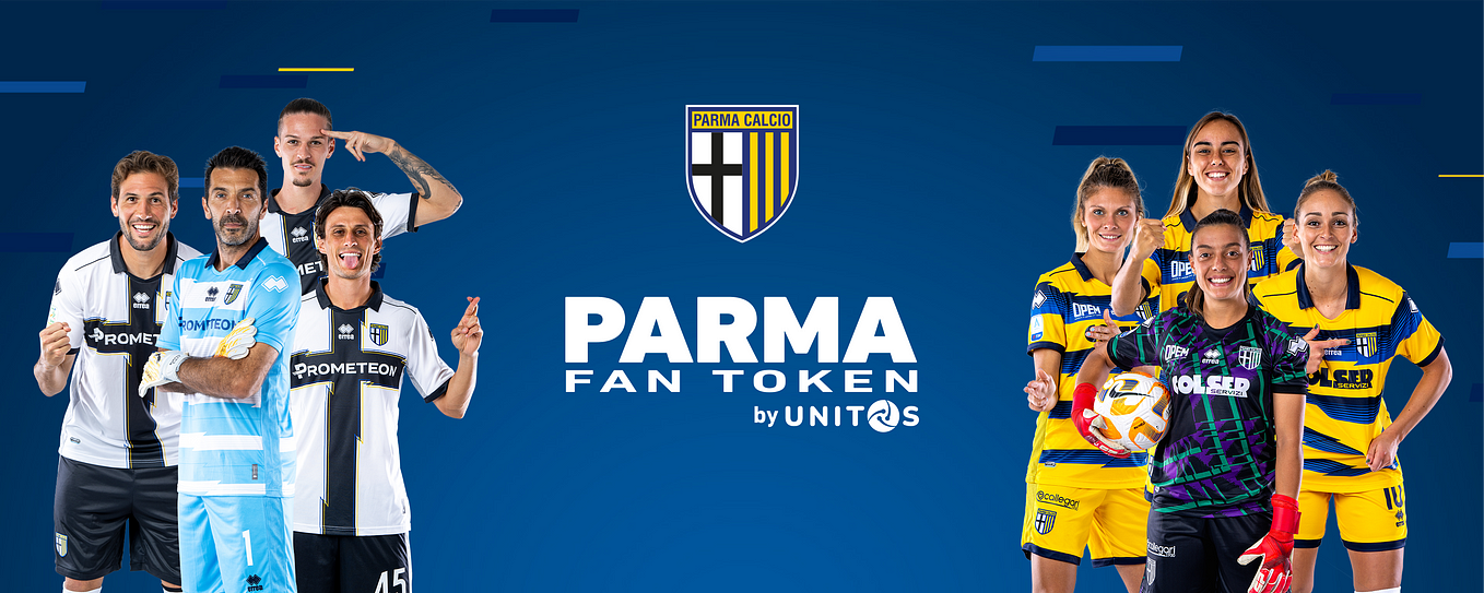 Image with parma fantoken logo and Parma’s most influential players