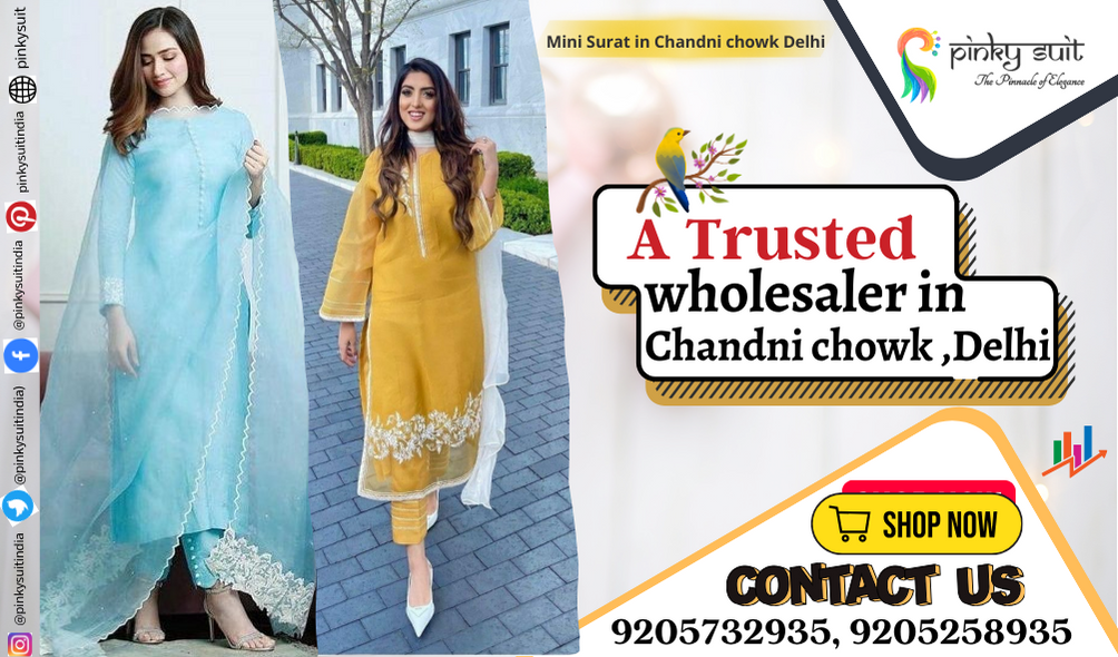 Fashionforward with Pinky Suit. Delhi’s top ladies suits wholesaler