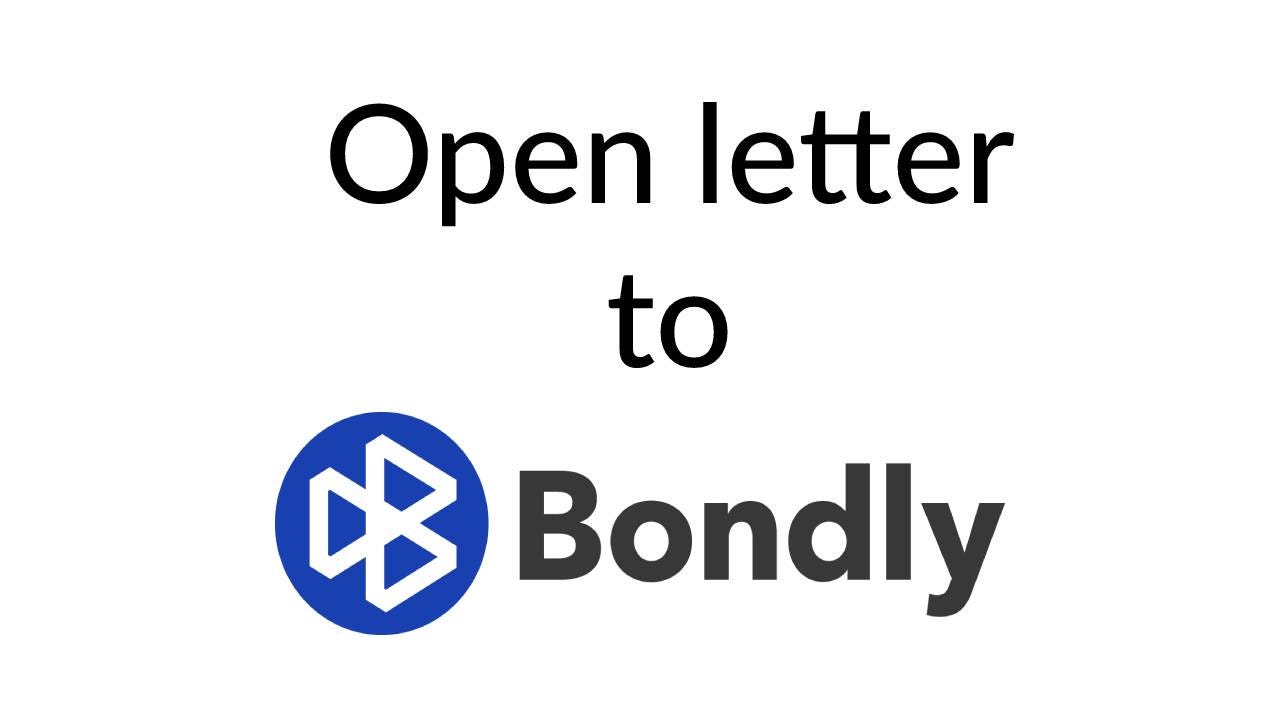 Open letter to Bondly Finance #Bondly $Bondly