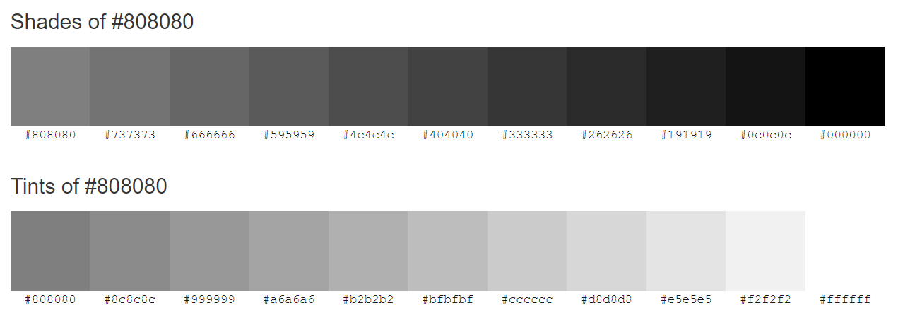 Dark Grey Color Code