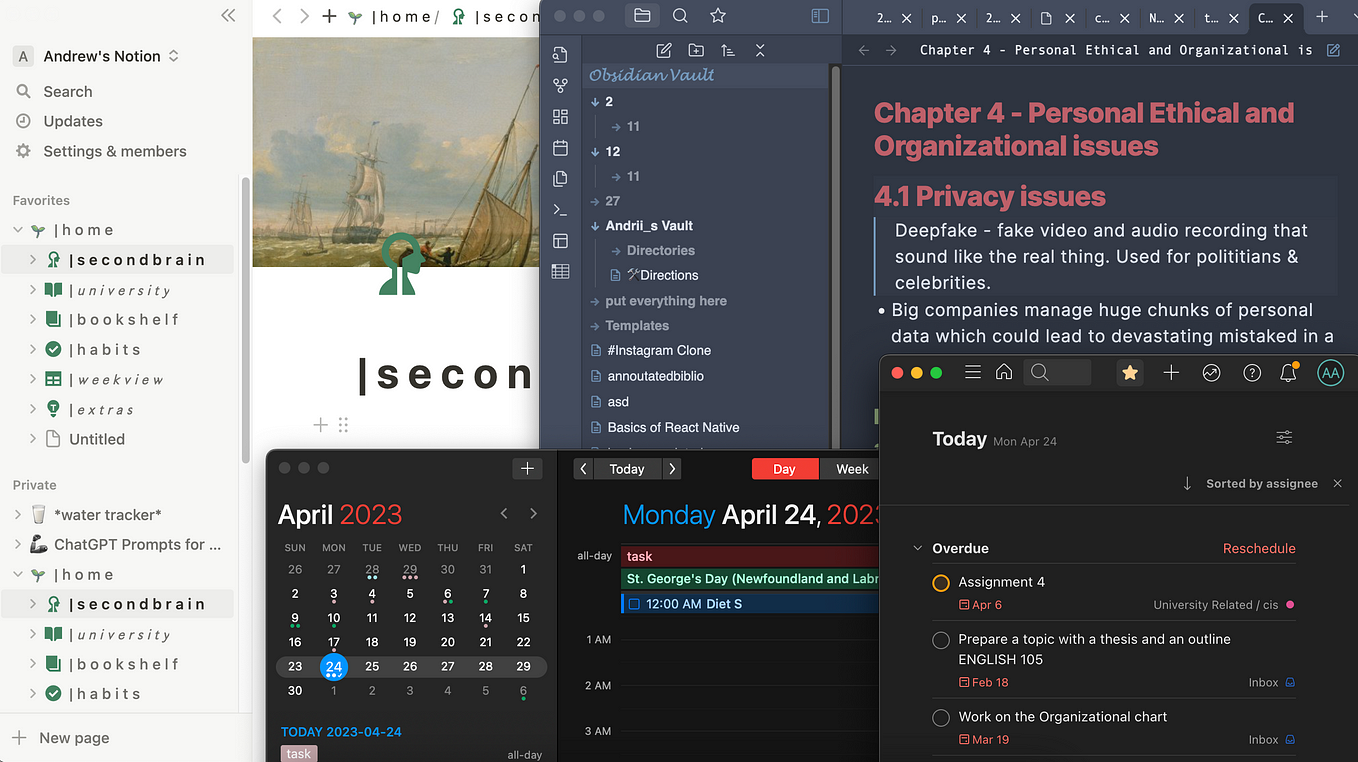 I’ve Tried 50+ Productivity Apps, but only 4 stuck with me.