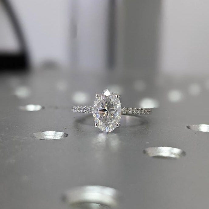Moissanite Oval Ring. Engagement rings made of oval… | by ...