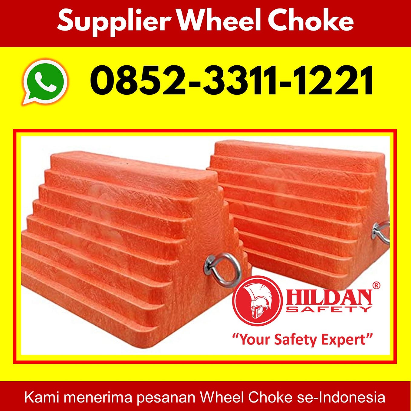 Call 085233111221, Supplier Rubber Wheel Chock Truck Tangerang by