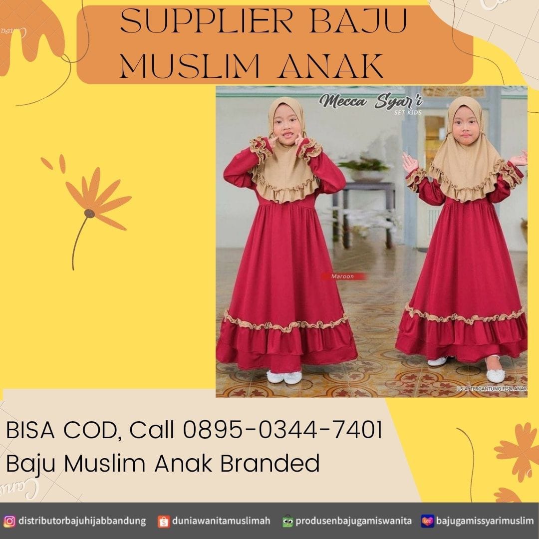 LAGI DISKON, Call 0895–0344–7401 Model Tunik Muslim Anak - Dress Anak ...