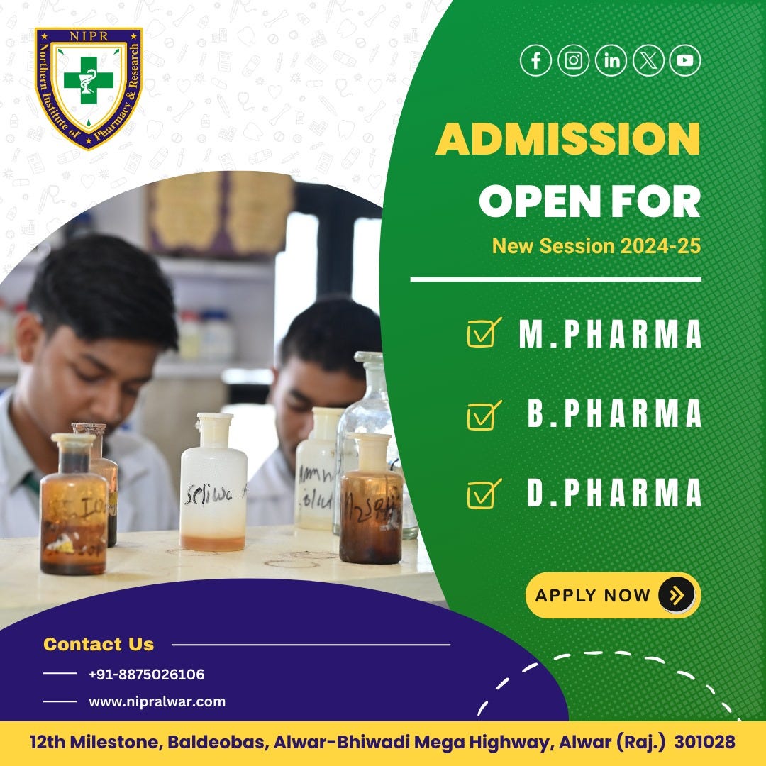 Best M.Pharma College in Alwar: Experience Excellence at NIPR Alwar ...