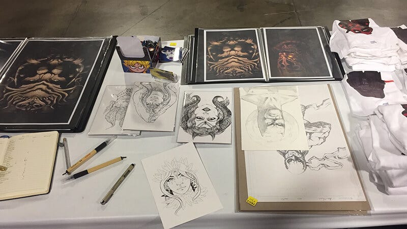 Behind the scenes to selling art at conventions