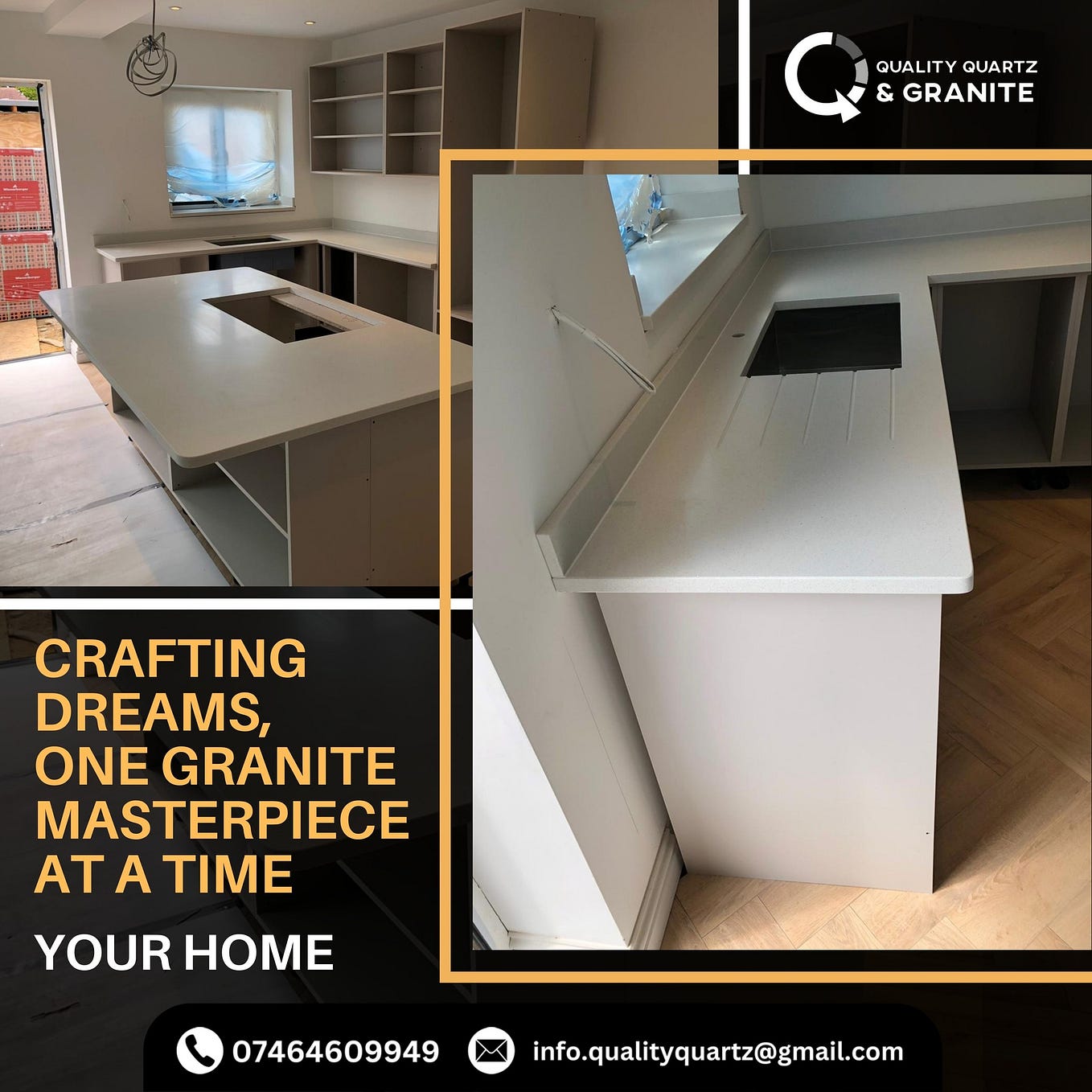 Granite Kitchen Worktop Installation! Quality Quartz & Granite LTD Medium