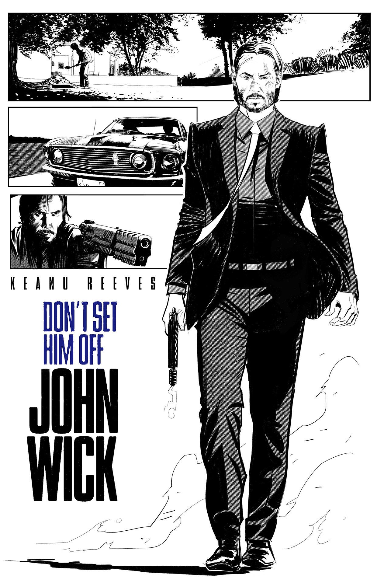 John Wick (2014)  John wick movie, Keanu reeves, Action movie poster