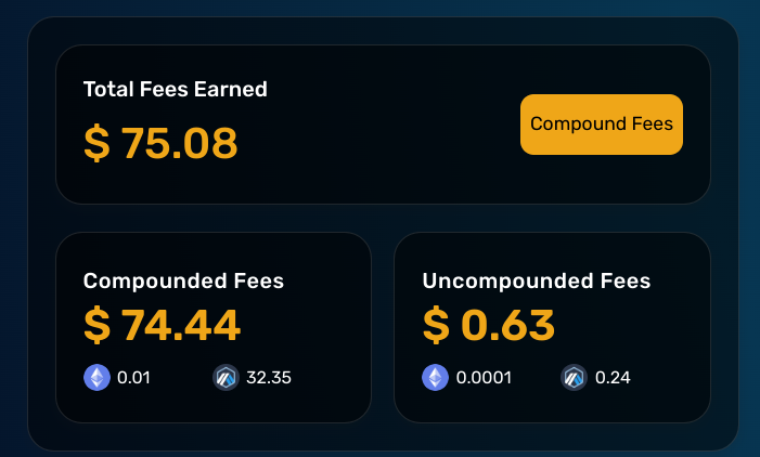 New Feature: Compound Fees button