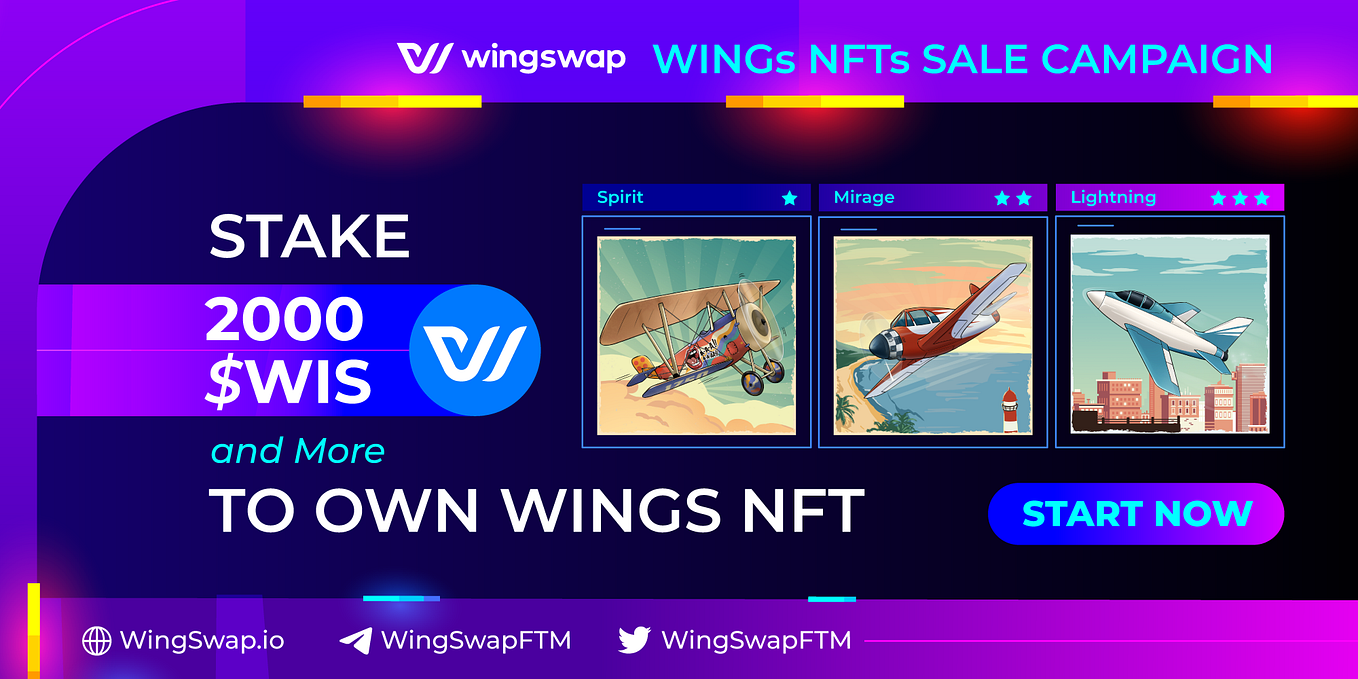 Stake WIS to purchase NFTs in Wings NFT Sale Round